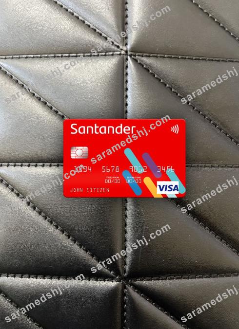 USA Santander Bank visa card photolook front